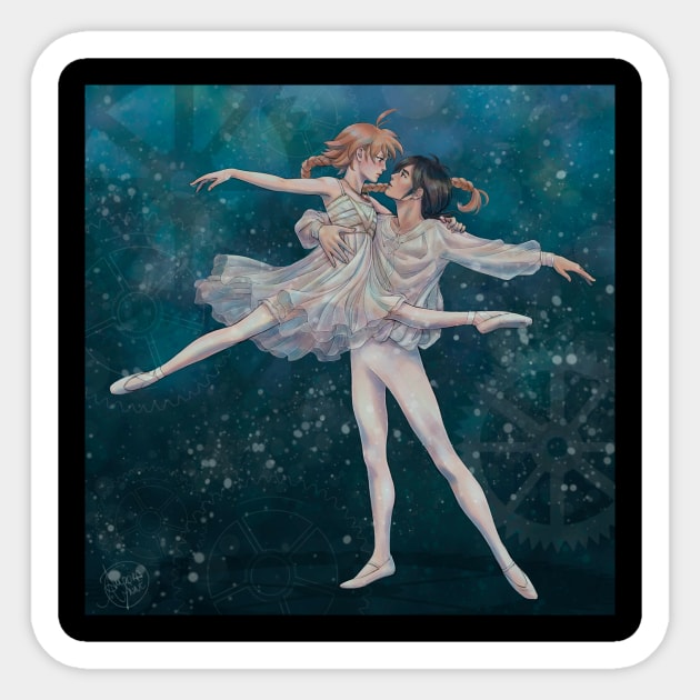 Duck/Fakir - Pas de Deux Sticker by auroralynne